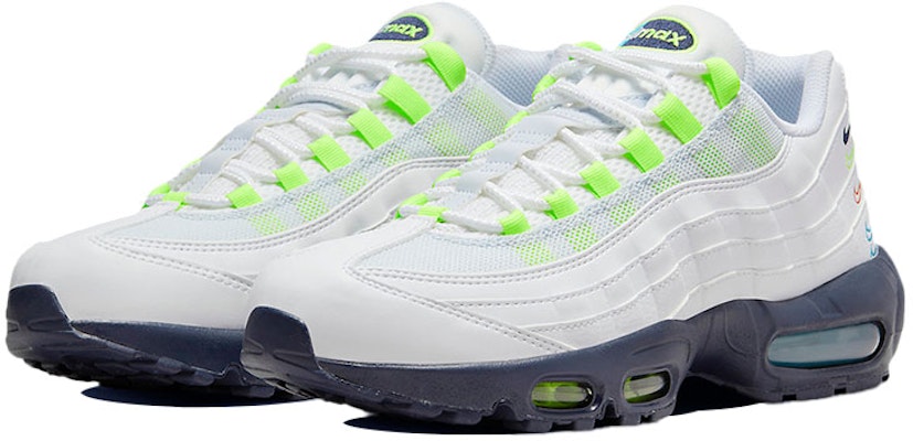 Nike Air Max 95 五重勾標 復古休閒 低幫 跑步鞋 男款 白綠 Lookbook Nike Air Max 95 五重勾標 復古休閒 低幫 跑步鞋 男款 白綠
