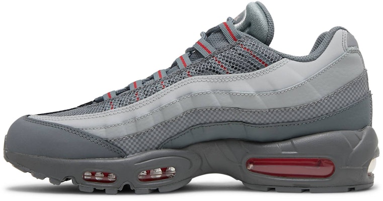 Nike Air Max 95 Essential 'Smoke Grey University Red' DM9104-002 Lookbook Nike Air Max 95 Essential 'Smoke Grey University Red' DM9104-002