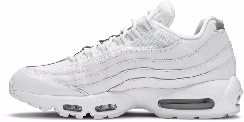 White and silver sales air max 95