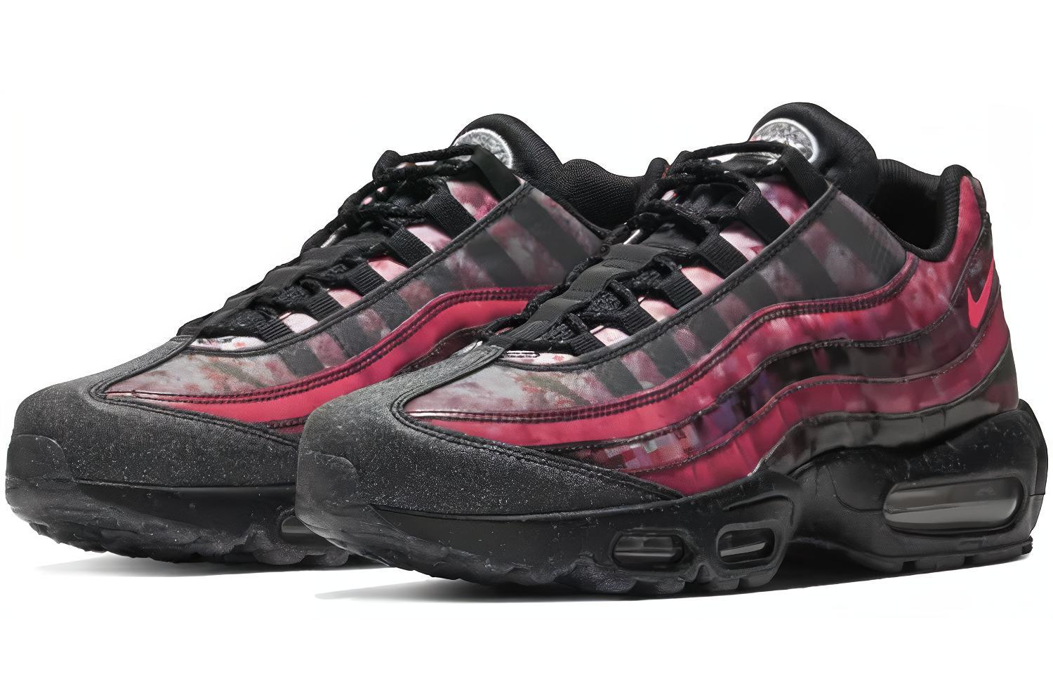 Lookbook Nike Air Max 95 櫻花 低幫 跑步鞋 男女同款 黑