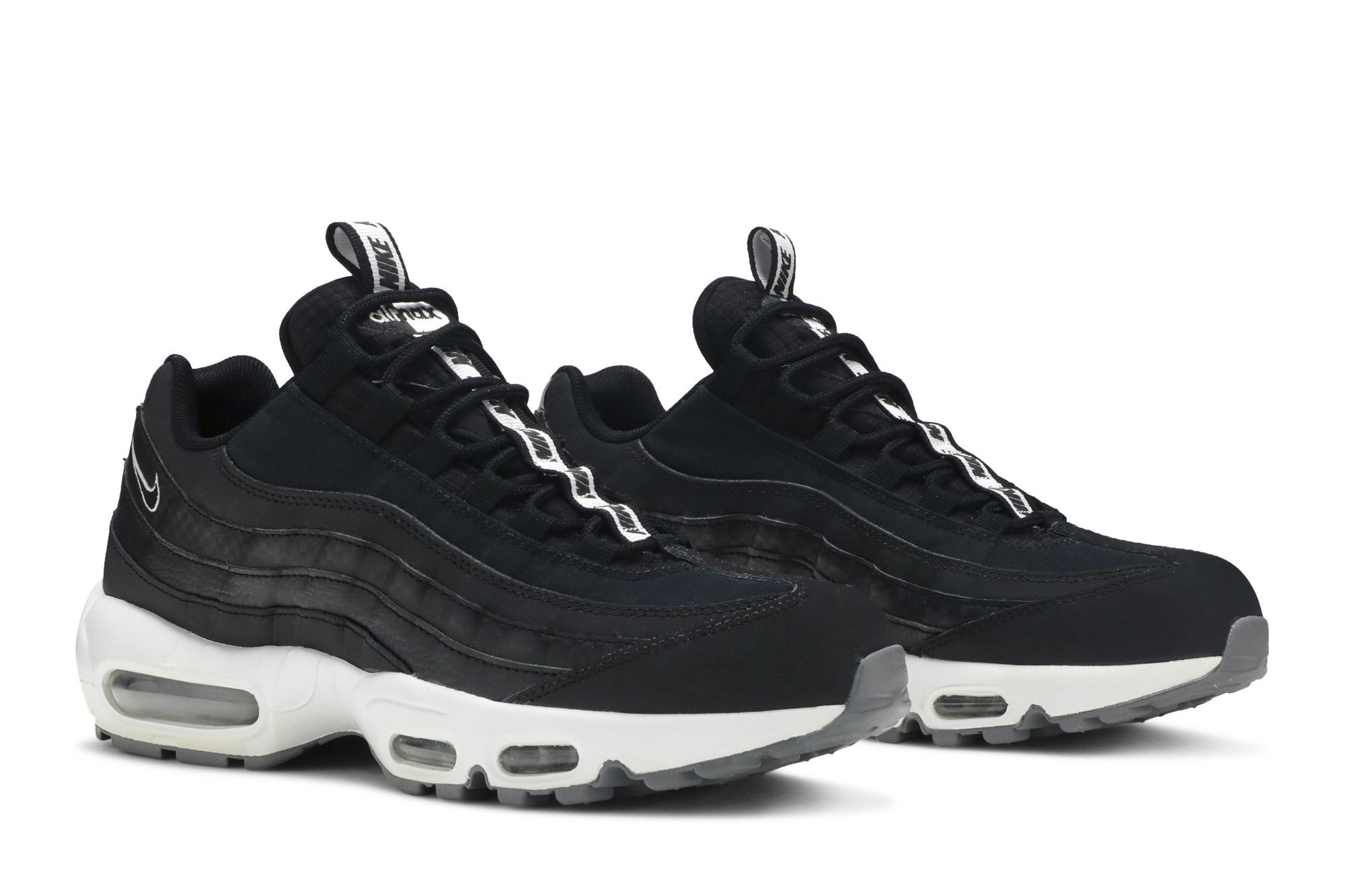 Cheap Nike Air Max 95 Pull Tab Schwarz Weiß AQ4129-002