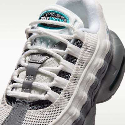 Sizing Nike Air Max 95 Putih/Abu-Abu Gelap/Abu-Asap/Hijau Kaktus 905461-103