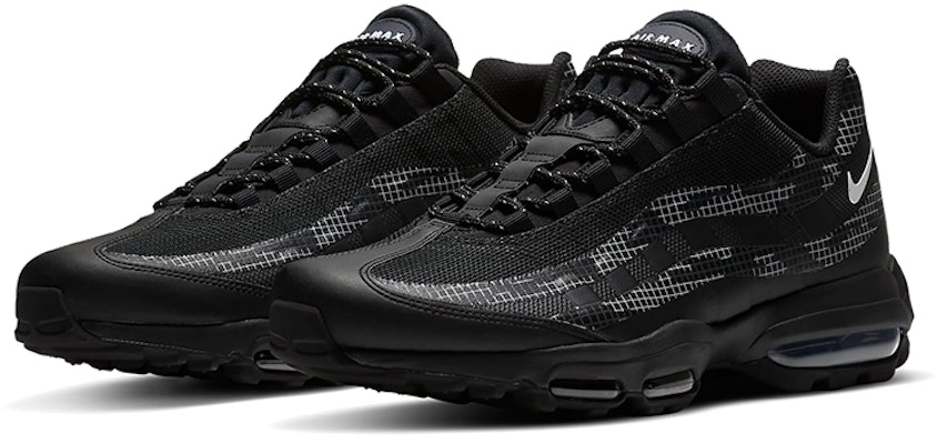 Nike Air Max 95 Ultra 休閒運動 低筒 跑步鞋 男款 黑銀 Lookbook Nike Air Max 95 Ultra 休閒運動 低筒 跑步鞋 男款 黑銀