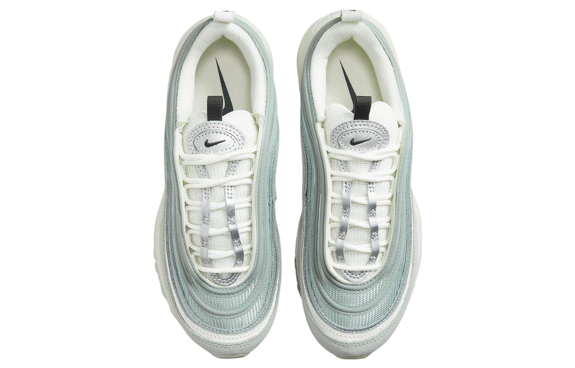 Shop 耐吉 Air Max 97 “灰色麂皮” 減震防滑耐磨低幫運動休閒鞋 白灰