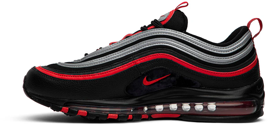 Nike Air Max 97 'Reflective Bred' Lelaki Perempuan Kasut Sneaker. 921826-014 Lookbook Nike Air Max 97 'Reflective Bred' Lelaki Perempuan Kasut Sneaker. 921826-014