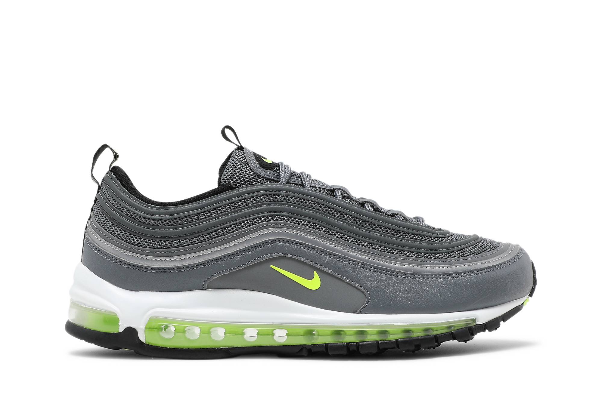 Buy 耐吉 Air Max 97 灰綠螢光 男款 低筒 跑步鞋