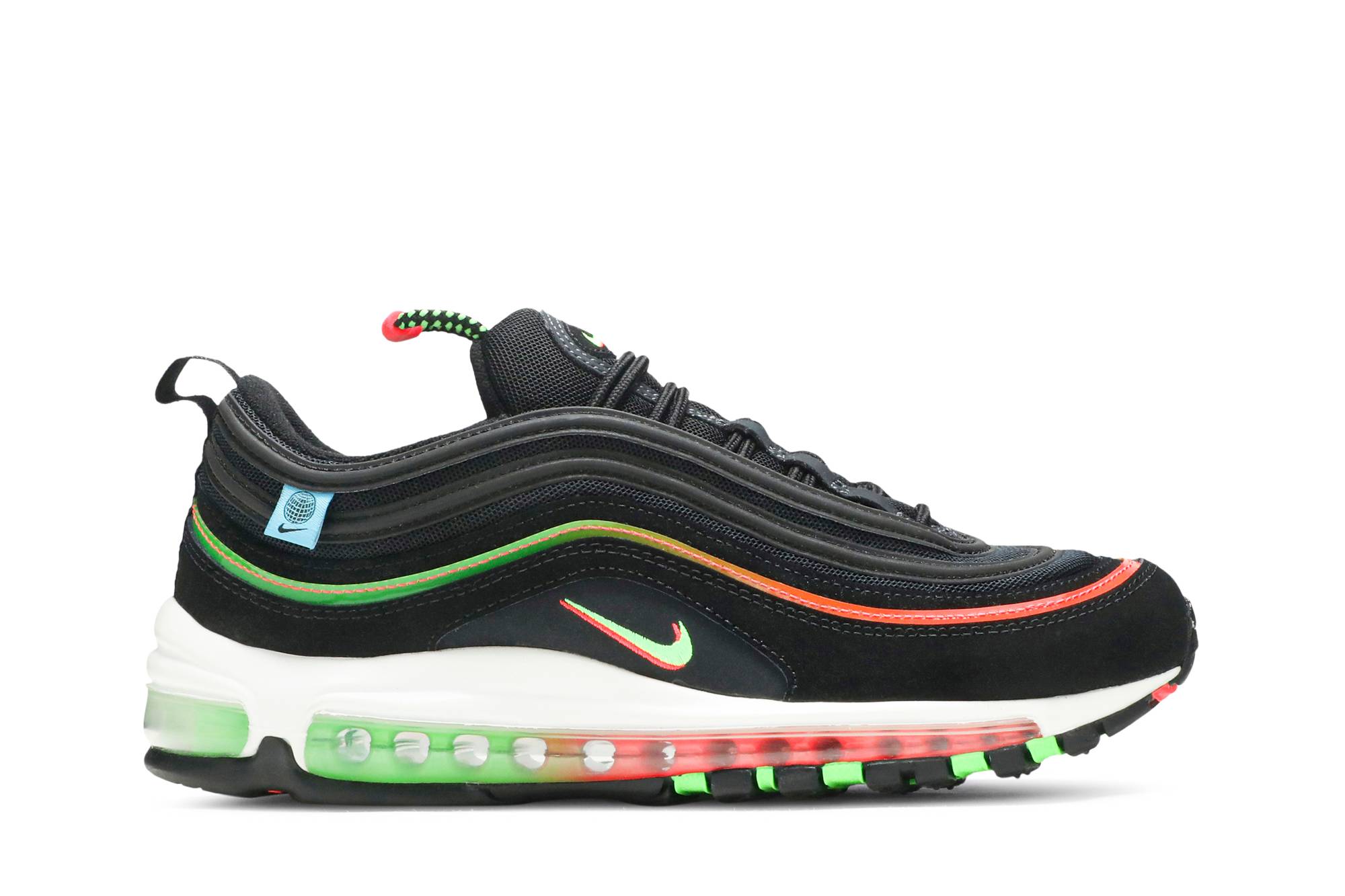 Buy Nike Air Max 97 “Worldwide“ 低筒 跑步鞋 男款 黑紅綠