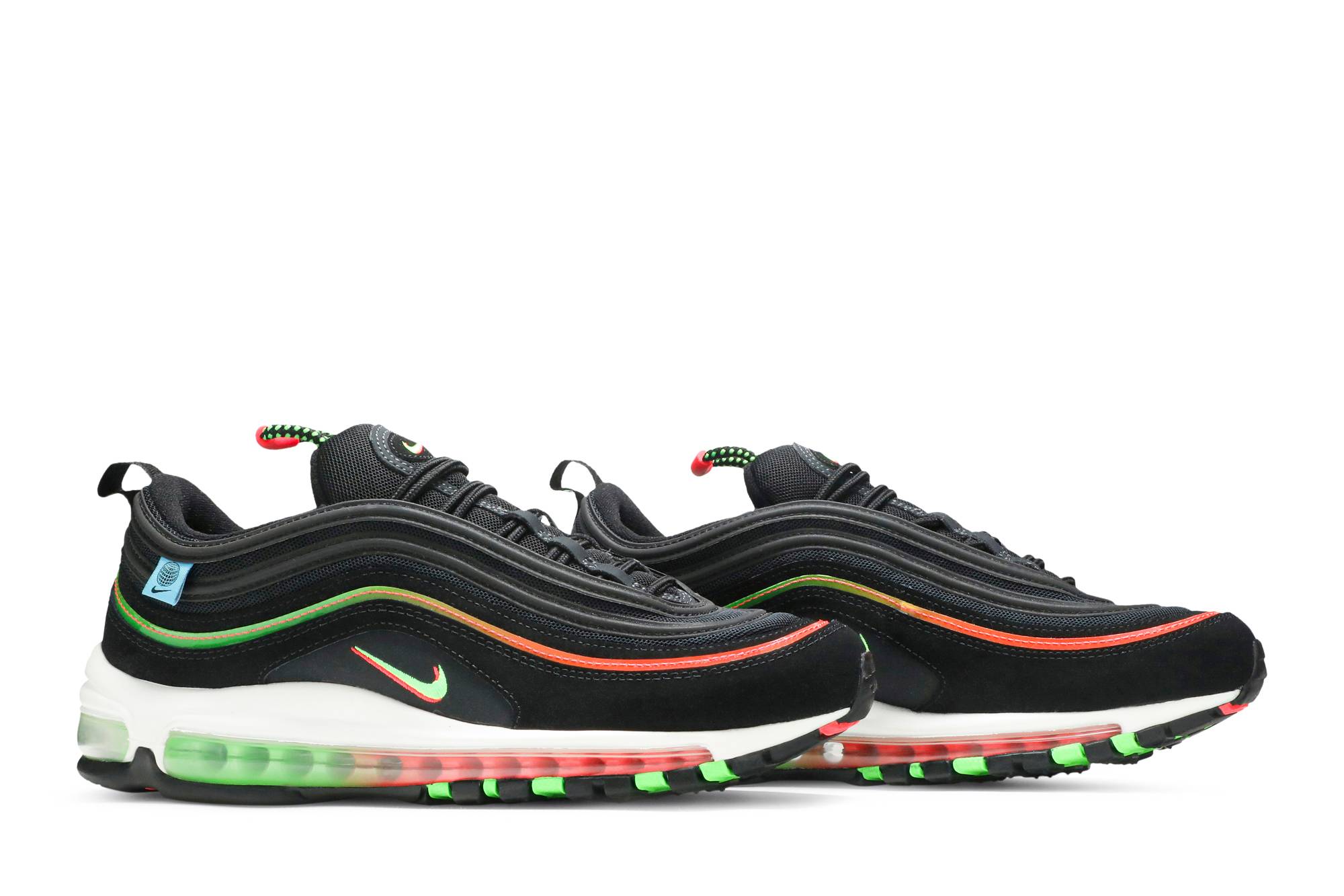 Cheap Nike Air Max 97 “Worldwide“ 低筒 跑步鞋 男款 黑紅綠