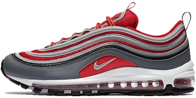 Nike Air Max 97 Dark Grey Gym Red 921826-007 Nike Air Max 97 Dark Grey Gym Red 921826-007