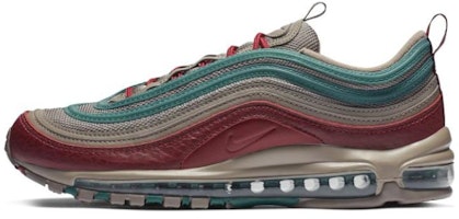 Nike Air Max 97 Light Taupe Geode Teal Team Red AQ4126-202 Nike Air Max 97 Light Taupe Geode Teal Team Red AQ4126-202