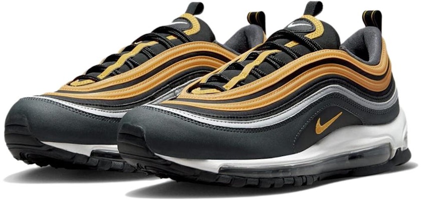 耐吉 Air Max 97 低幫 跑步鞋 男款 黑黃色 Lookbook 耐吉 Air Max 97 低幫 跑步鞋 男款 黑黃色