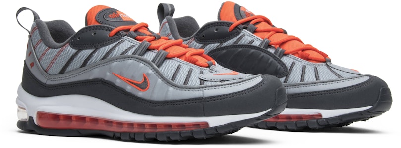 Nike Air Max 98 Gris Lobo y Naranja Carmesí Total 640744-006 Cheap Nike Air Max 98 Gris Lobo y Naranja Carmesí Total 640744-006