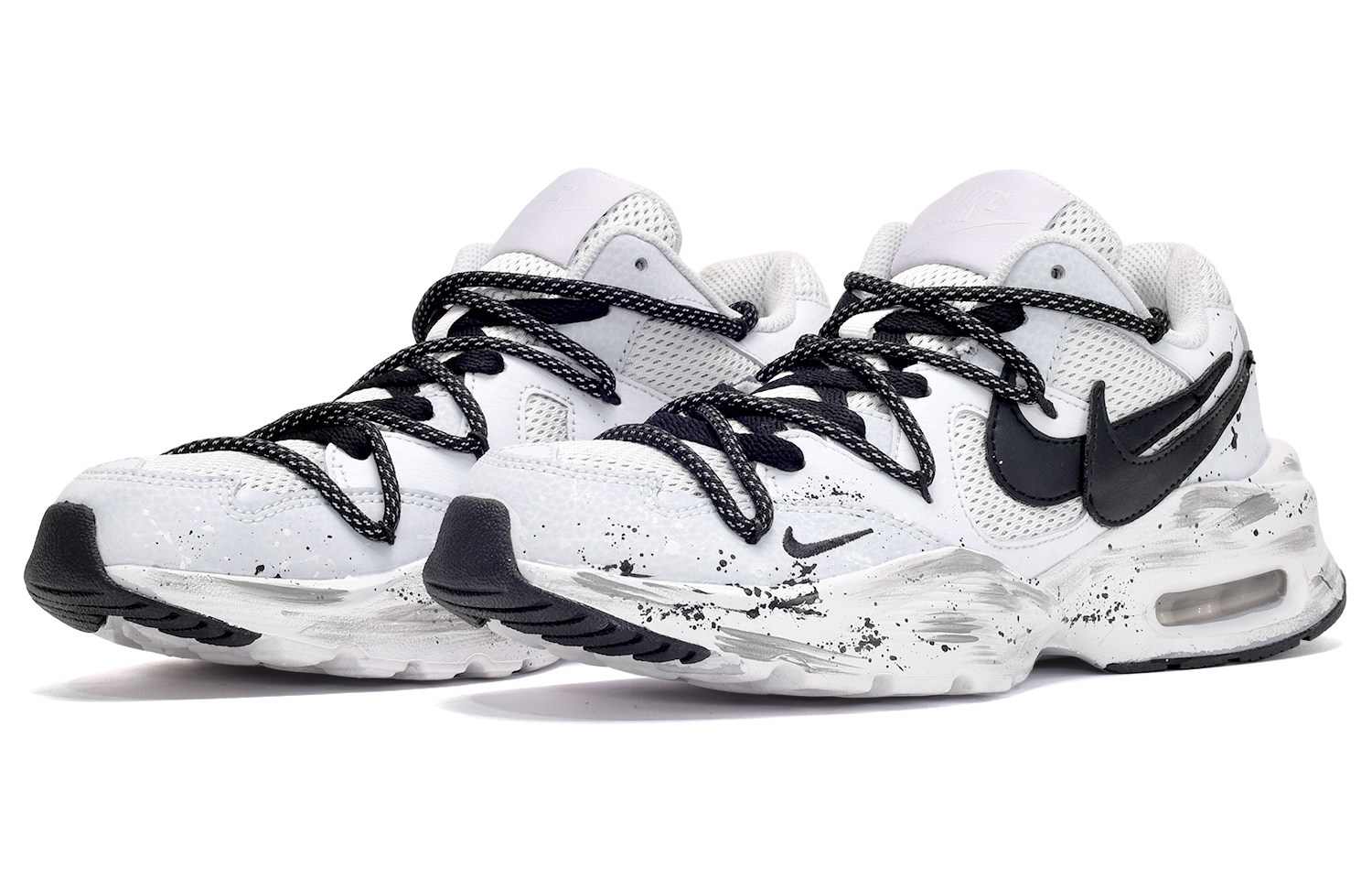 Lookbook 【定製球鞋】 Nike Air Max Fusion CUS ID 解構風 復古 雙鉤海鹽 防滑耐磨 低幫 跑步鞋 男款 灰白