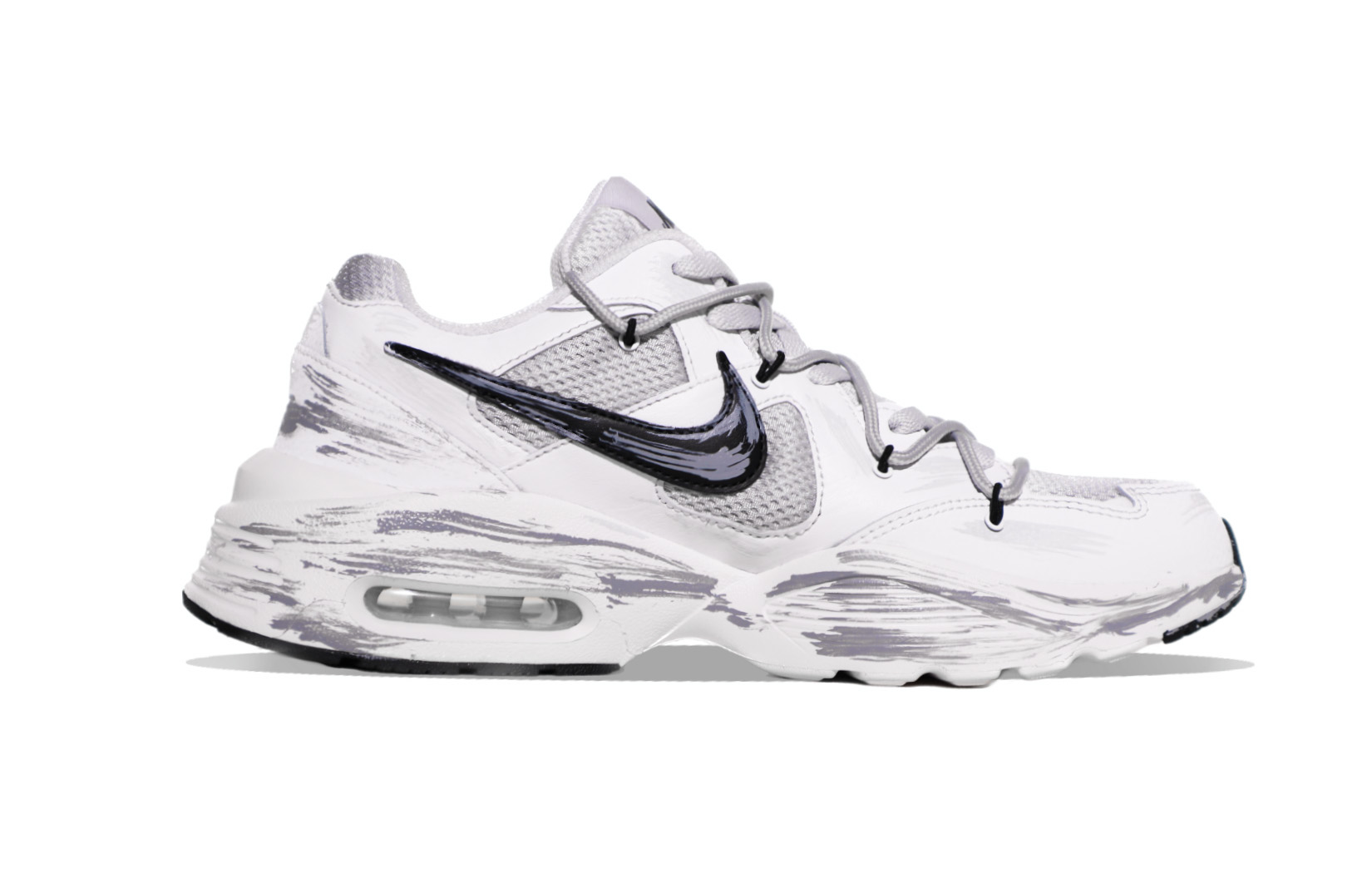 Order 【定制球鞋】 Nike Air Max Fusion 復古經典 鹽奶煙燻 耐磨防滑 低幫 生活休閒鞋 男款 水泥灰