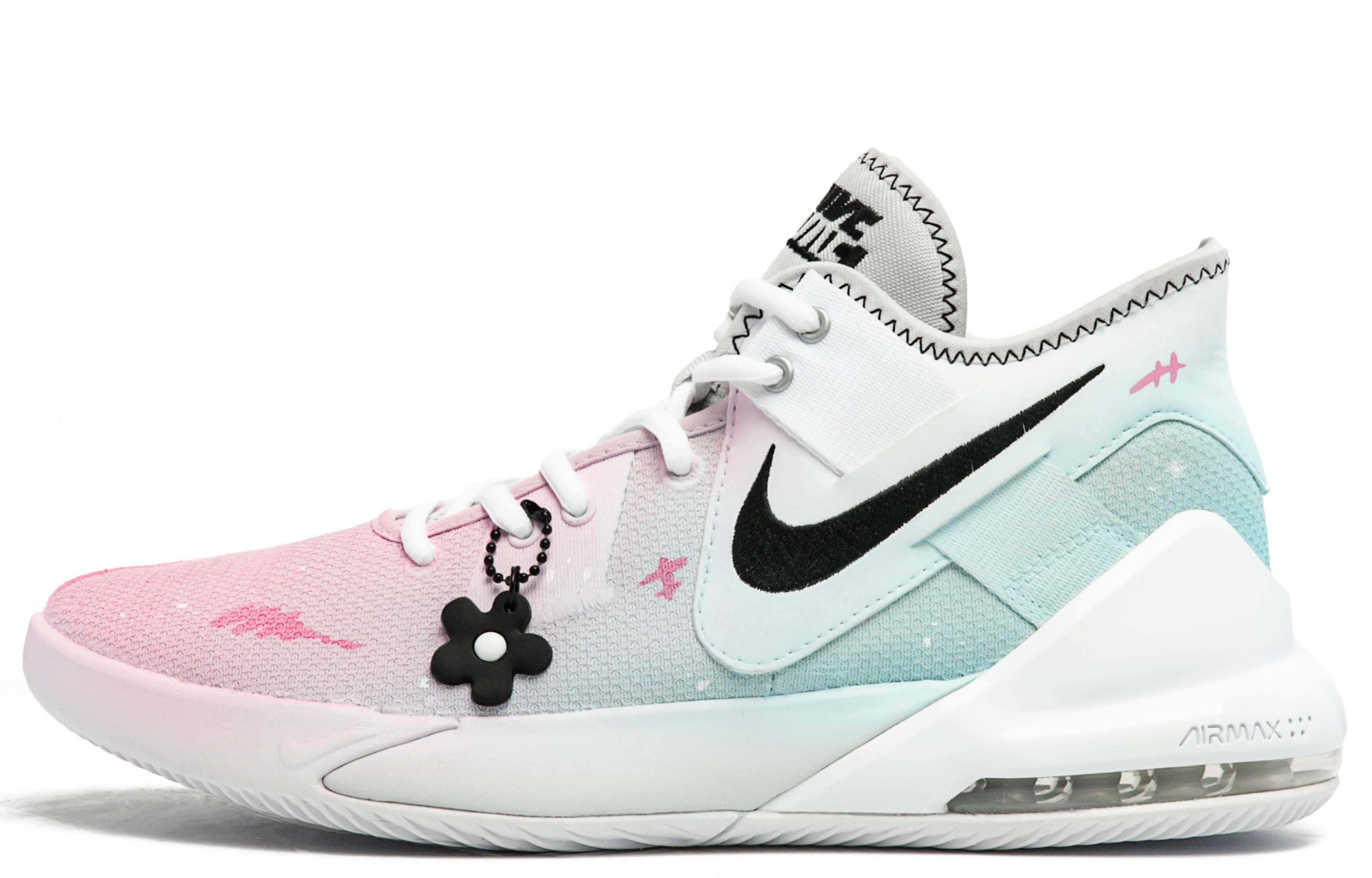 Buy 【定制球鞋】 Nike Air Max Impact 2 塗鴉小花 漸變 手繪 防滑耐磨 中幫 籃球鞋 男款 藍粉