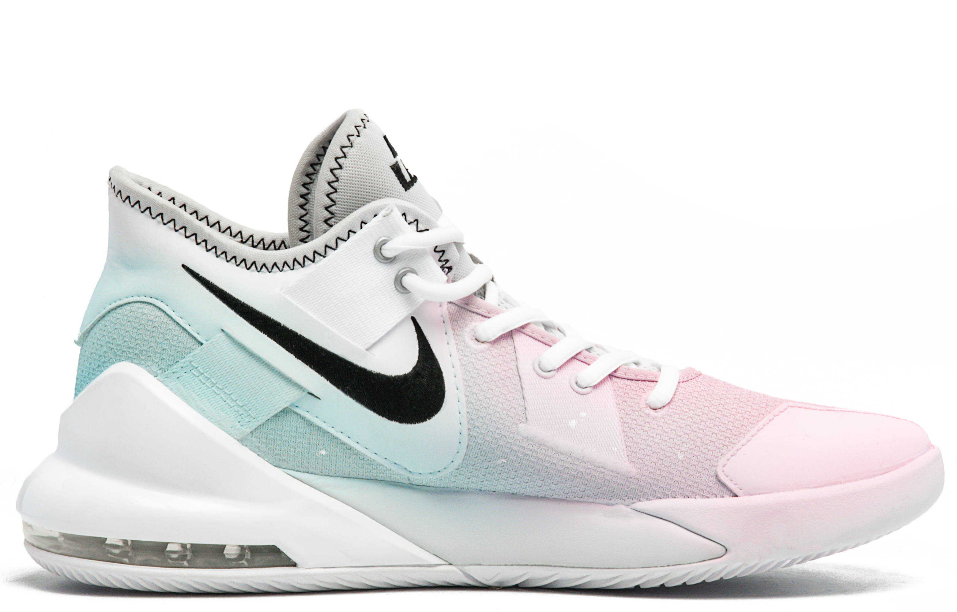 Order 【定制球鞋】 Nike Air Max Impact 2 塗鴉小花 漸變 手繪 防滑耐磨 中幫 籃球鞋 男款 藍粉