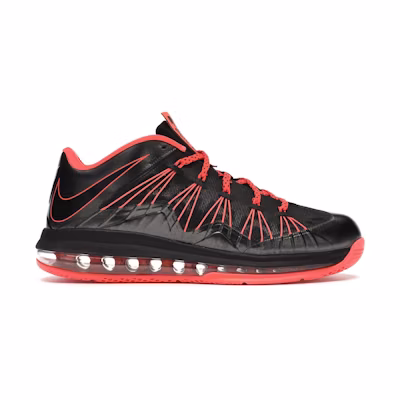 Nike Air Max LeBron 10 Low 'Black Total Crimson'