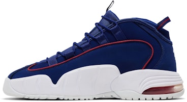 Nike Air Max Penny USA 氣墊 減震 高筒 復古籃球鞋 男女同款 藍白 Lookbook Nike Air Max Penny USA 氣墊 減震 高筒 復古籃球鞋 男女同款 藍白