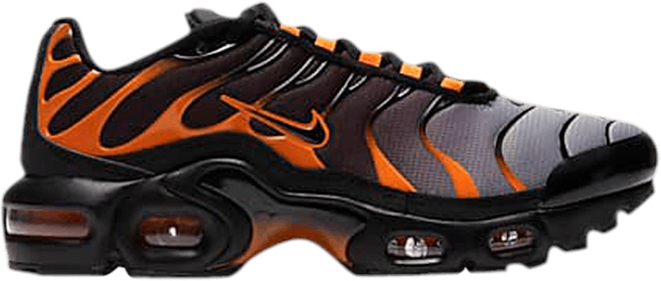 Grade School Nike Air Max Plus Black Team Orange DJ4619 001