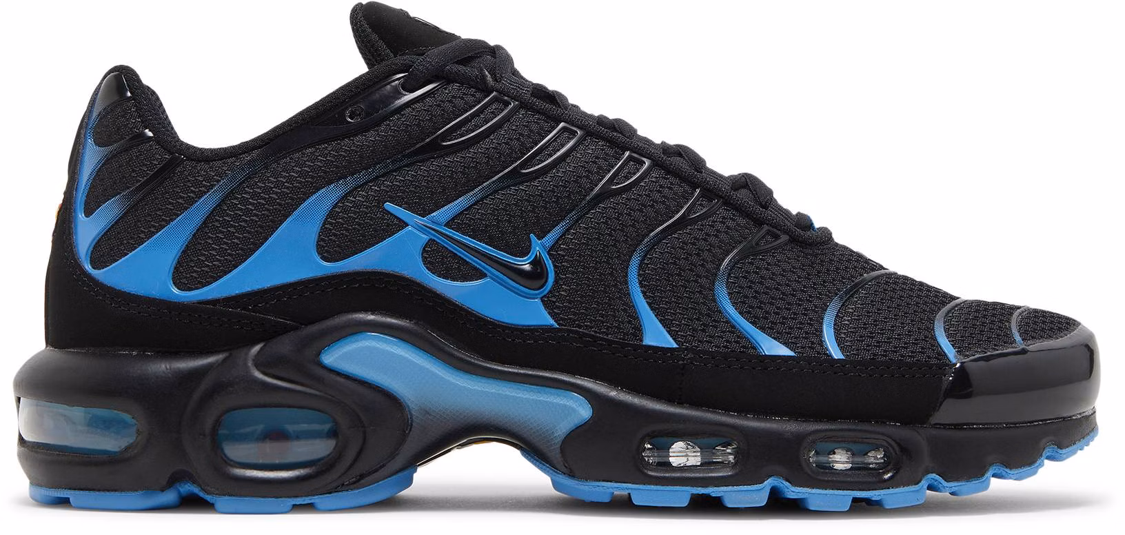 Air max plus top black and university blue