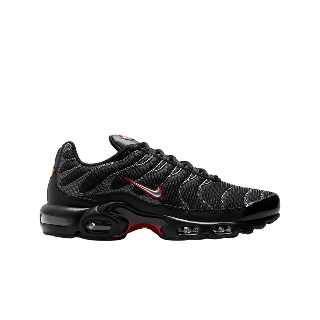Buy 耐吉 Air Max Plus 布料 舒適潮流百搭 防滑 低幫 生活休閒鞋 男款 黑色