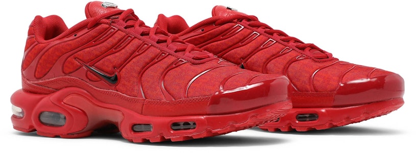 耐吉 Air Max Plus Tn 满印低帮跑步鞋 男款 大红色 Cheap 耐吉 Air Max Plus Tn 满印低帮跑步鞋 男款 大红色