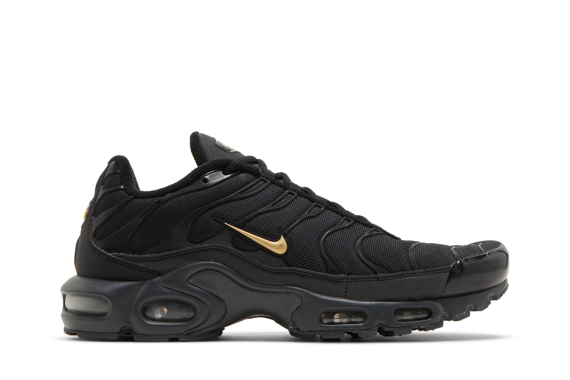 Nike air max tn black and gold on sale