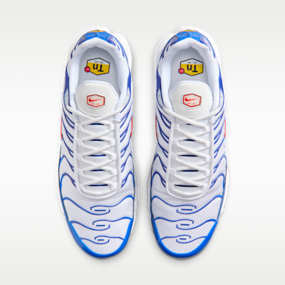 Shop Nike Air Max Plus Putih/Biru Signal/Royal Lama/Jingga Team DM0032-107