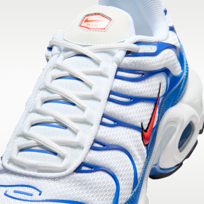 Sizing Nike Air Max Plus Putih/Biru Signal/Royal Lama/Jingga Team DM0032-107