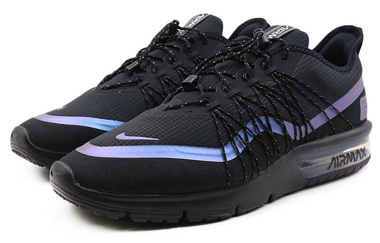 Order Nike Air Max Sequent Shield 耐磨防滑 低筒 跑步鞋 男款 黑藍