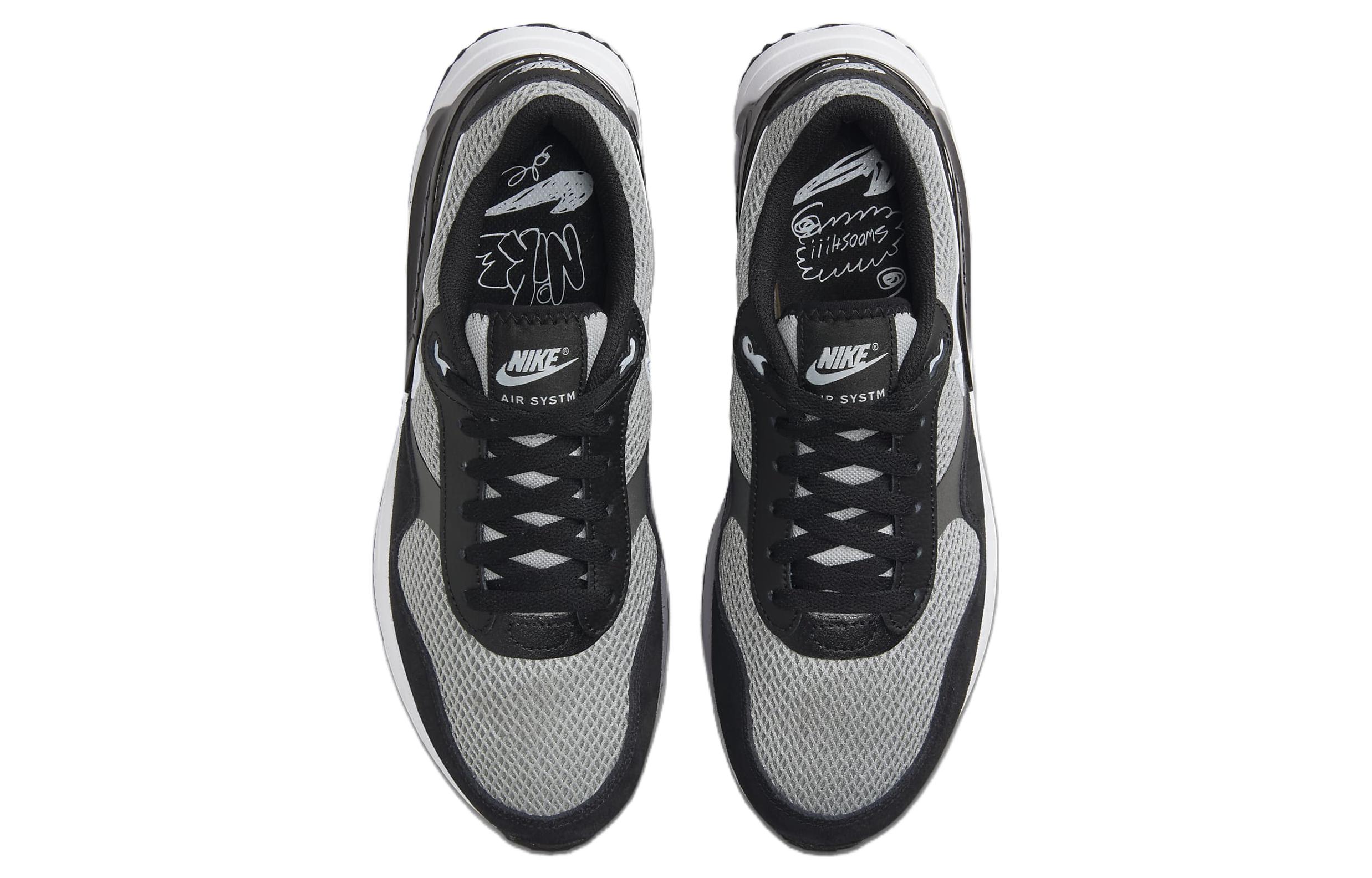 Shop Nike Air Max SYSTM 舒適百搭 防滑耐磨 低筒 生活休閒鞋 男款 黑色