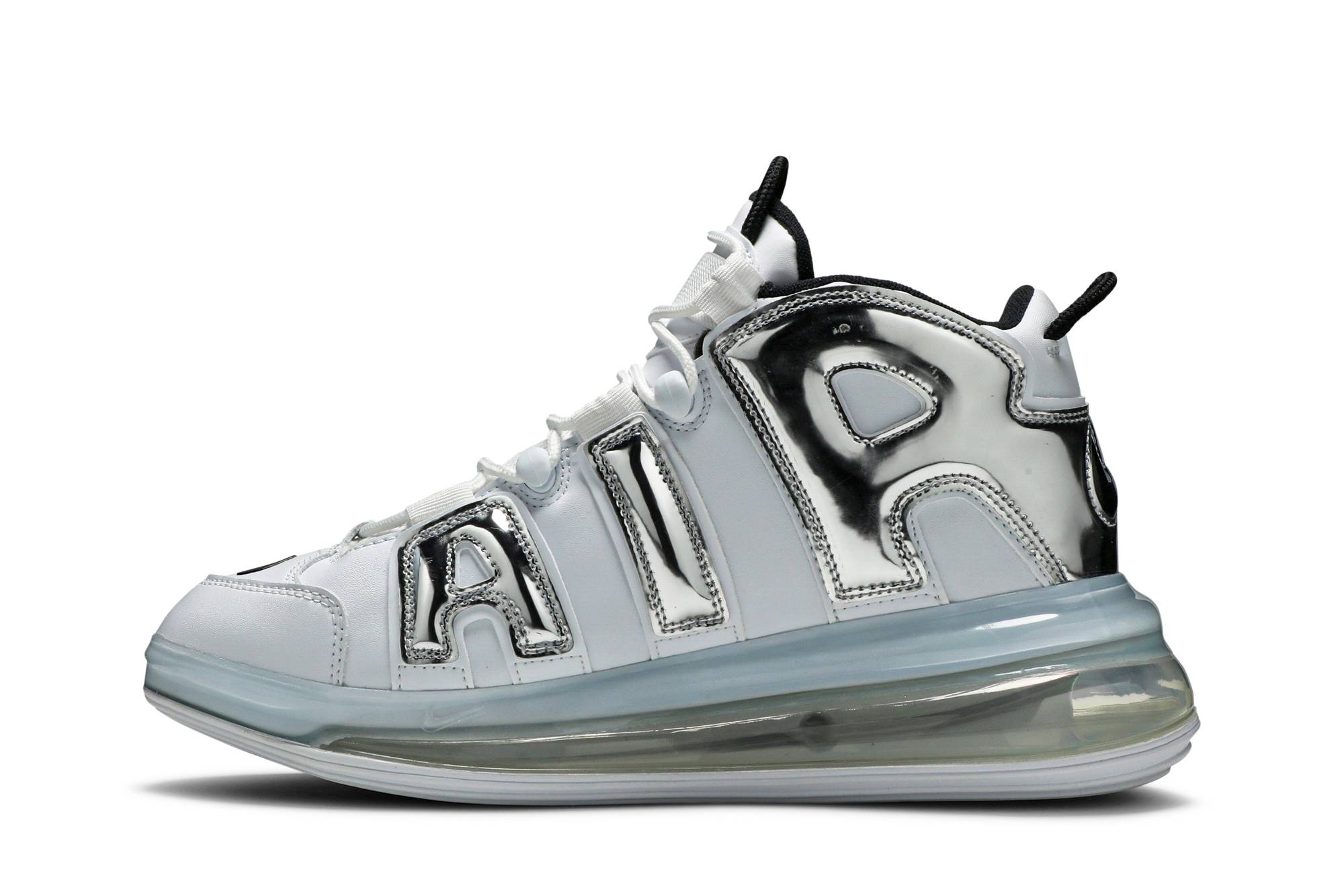 Lookbook Nike Air More Uptempo 720 QS 大air 高筒 復古籃球鞋 男款 液態銀