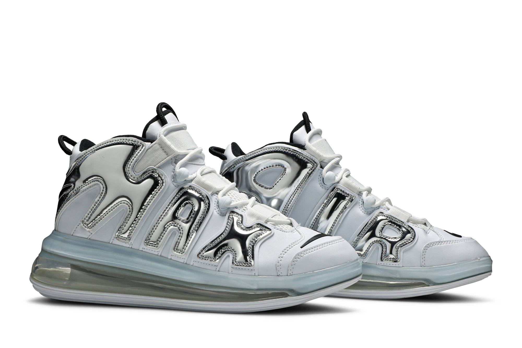 Cheap Nike Air More Uptempo 720 QS 大air 高筒 復古籃球鞋 男款 液態銀