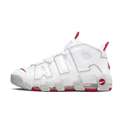 Nike Air More Uptempo 96 'White Grey Fog University Red'