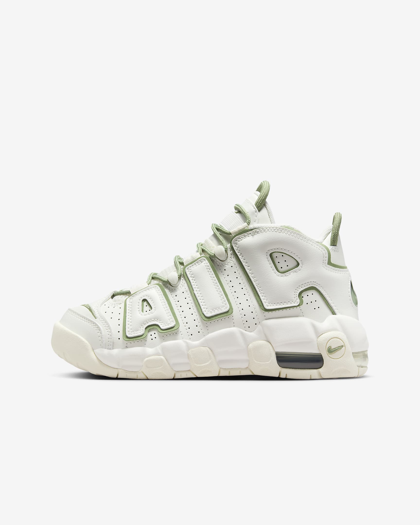 (Youth) Nike Air More Uptempo 'Sail Oil Green' FQ8211-100