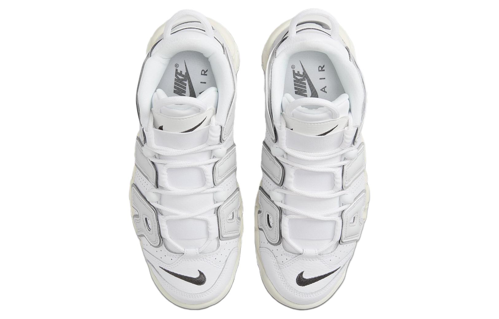 Shop Nike Air More Uptempo 舒適 百搭 防滑耐磨 中筒 復古籃球鞋 男款 白色