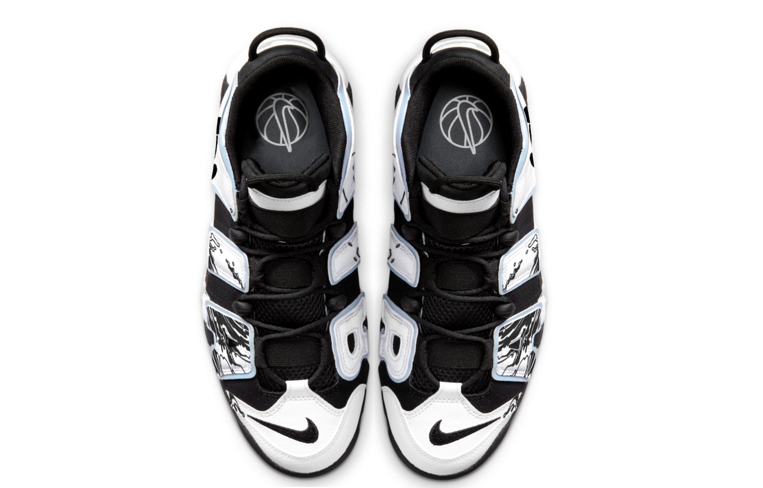Nike Air More Uptempo Custom 'Pirate Panda' 圖 4