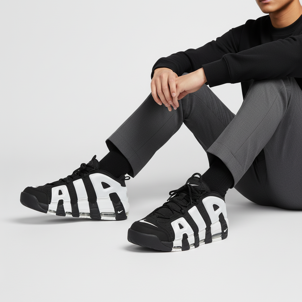 Order Nike Air More Uptempo Low 'Hitam Photon Dust' FZ3055-001