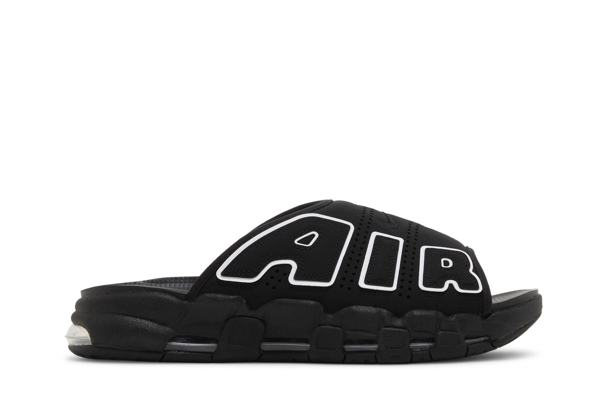 Nike Air More Uptempo Slide 'Black - Grey Sole' DV2137-001/DV2132-001