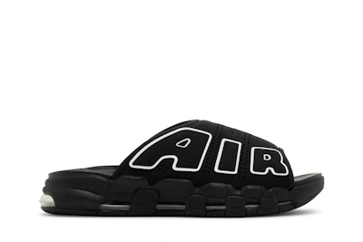 Nike Air More Uptempo Slide 'Black - Grey Sole'