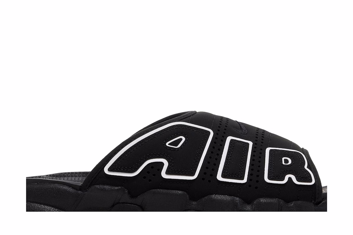 Nike Air More Uptempo Slide 'Black - Grey Sole'