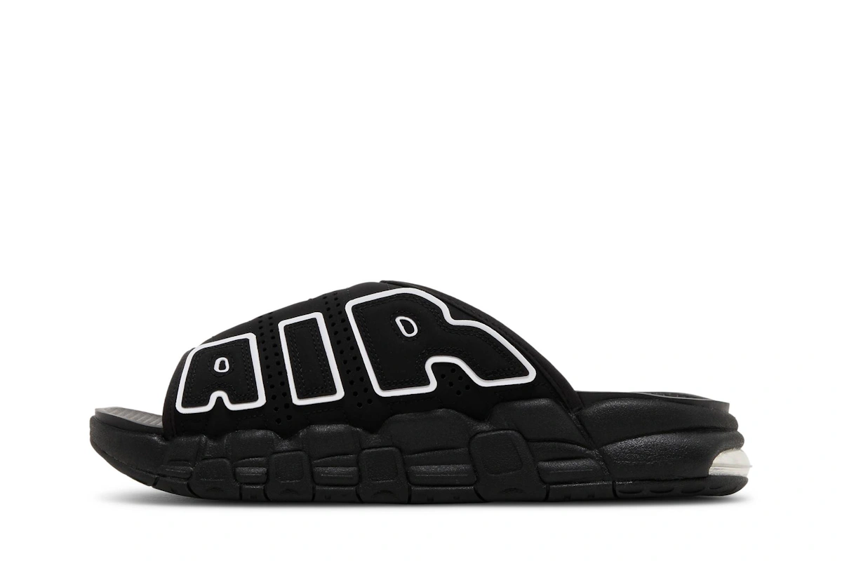 Nike Air More Uptempo Slide 'Black - Grey Sole'
