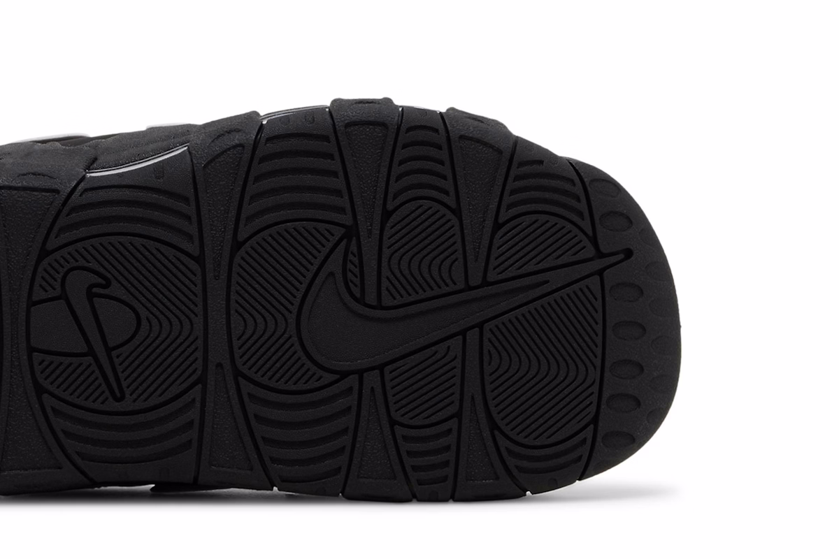 Nike Air More Uptempo Slide 'Black - Grey Sole'