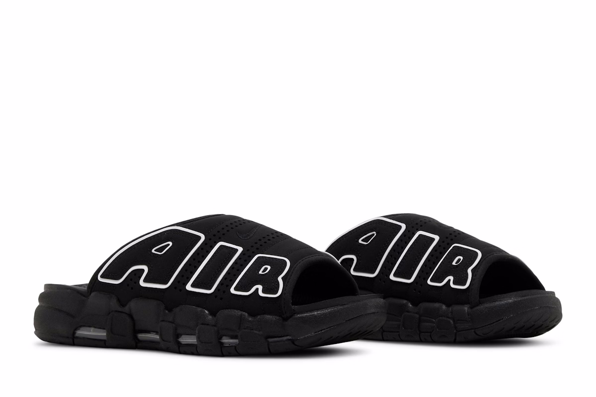 Nike Air More Uptempo Slide 'Black - Grey Sole'
