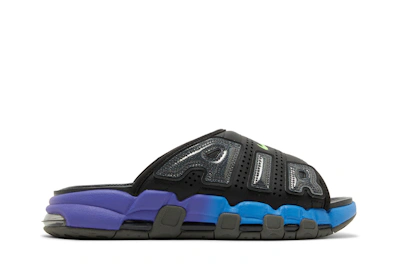 Nike Air More Uptempo Slide 'Black Blue Purple Gradient'