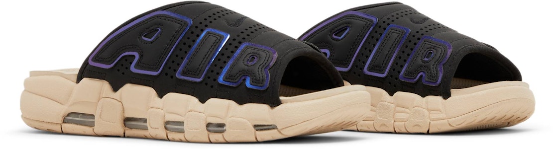 ナイキ エア モアアップテンポ スライド "黒/サンドドリフト/イリデセント" FB7799-001/FB7802-001 Cheap ナイキ エア モアアップテンポ スライド "黒/サンドドリフト/イリデセント" FB7799-001/FB7802-001