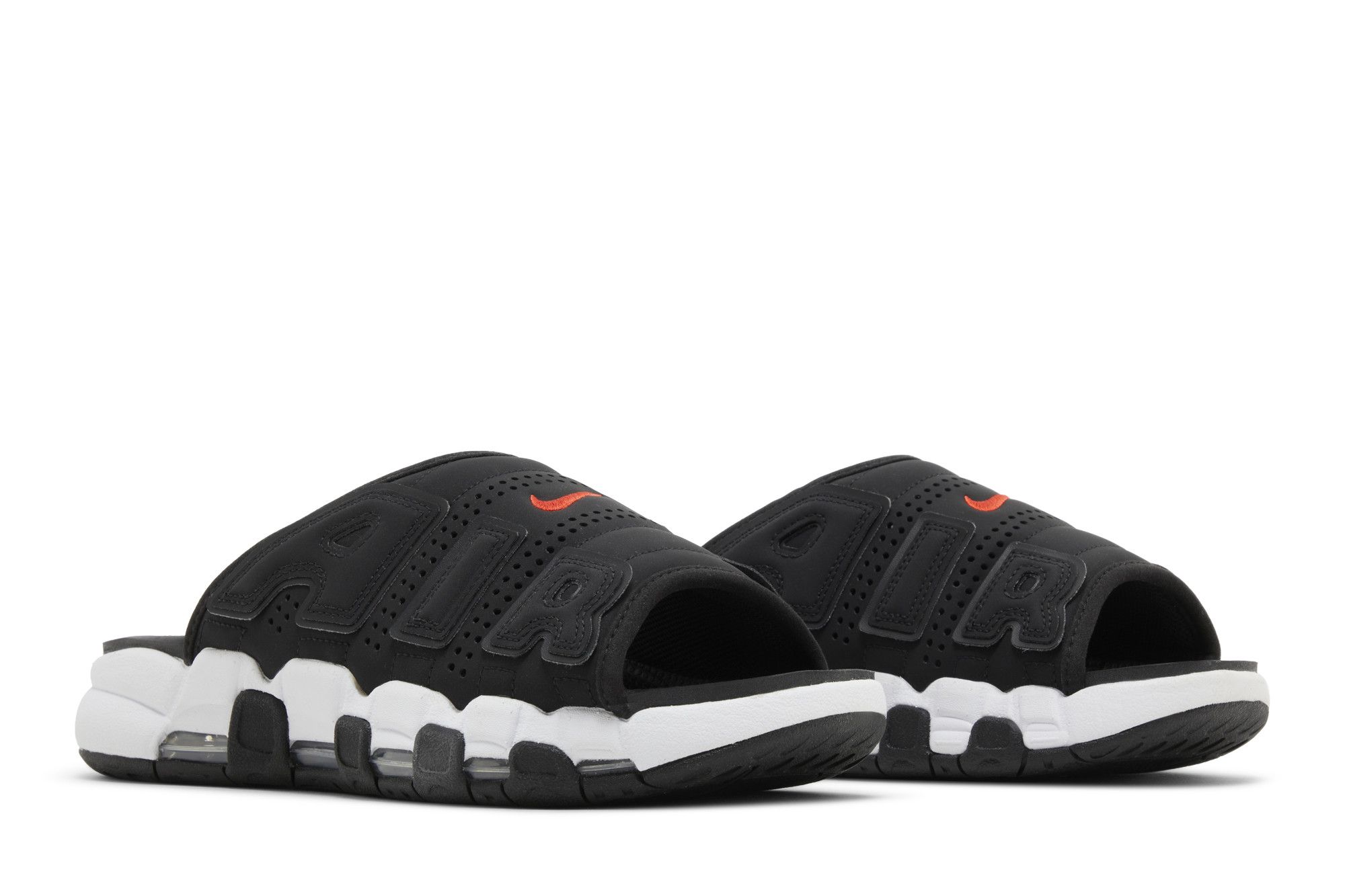 Cheap Nike Air More Uptempo Slide "Nero Bianco Rosso" FJ2708-001
