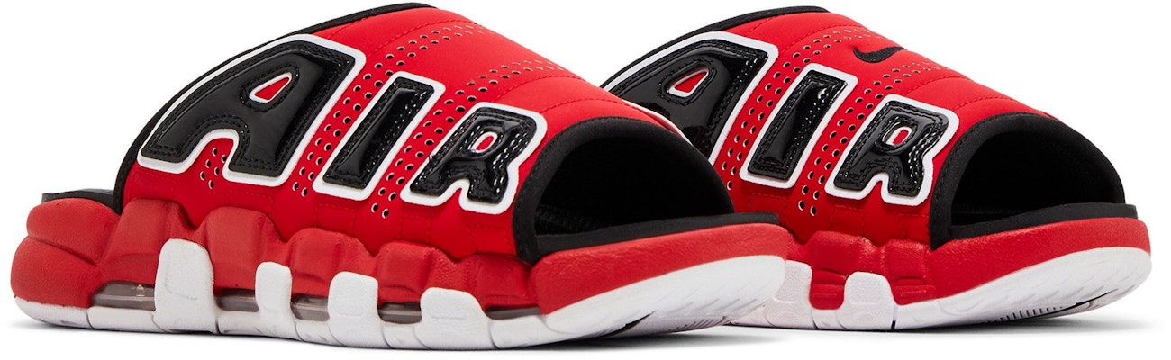 Nike Air More Uptempo Slide 'Bulls' FJ6035-600/FJ6036-600 Cheap Nike Air More Uptempo Slide 'Bulls' FJ6035-600/FJ6036-600