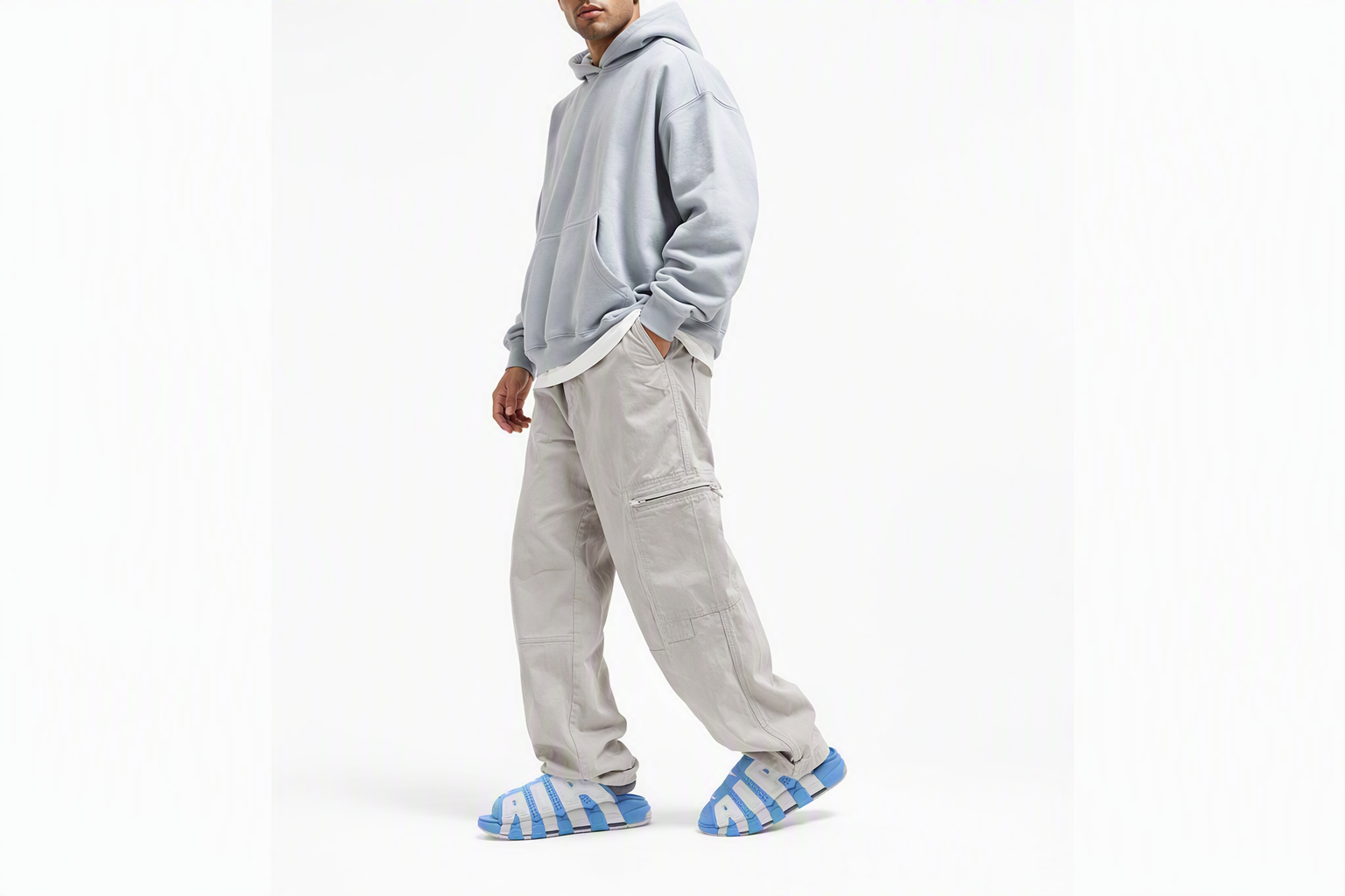 Order 耐吉 Air More Uptempo 拖鞋 '北卡藍' FD9884-400