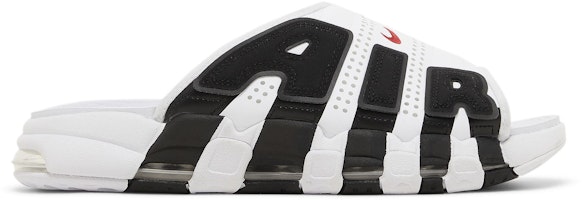 Nike Air More Uptempo Slide 'White Black Red' FB7815-100/FB7818-100 Nike Air More Uptempo Slide 'White Black Red' FB7815-100/FB7818-100